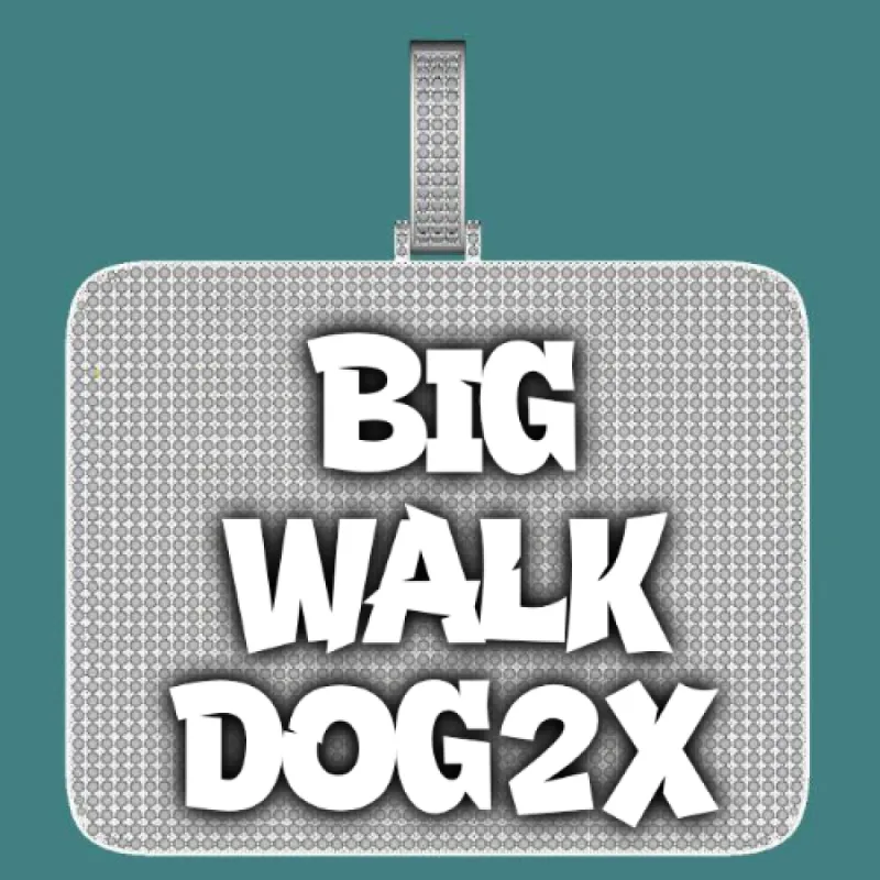 CUSTOM LETTER NECKLACE 3D BIG SQUARE sold by The GUU Shop