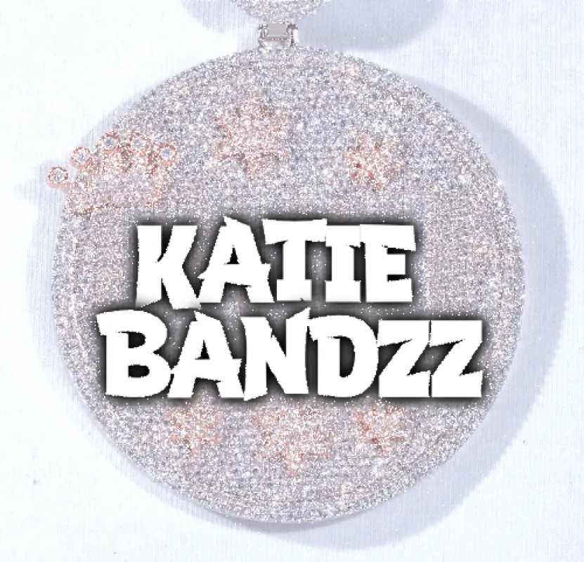 CUSTOM LETTER NECKLACE 3D BIG CROWN DISC sold by The GUU Shop