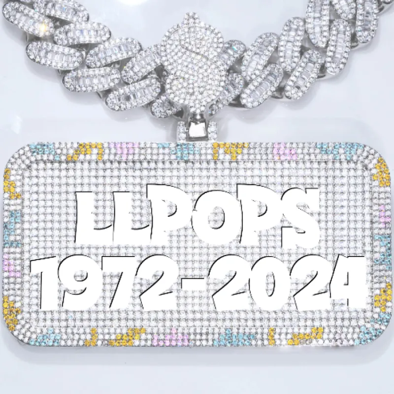 CUSTOM LETTER NECKLACE 3D COLORFUL SQUARE sold by The GUU Shop