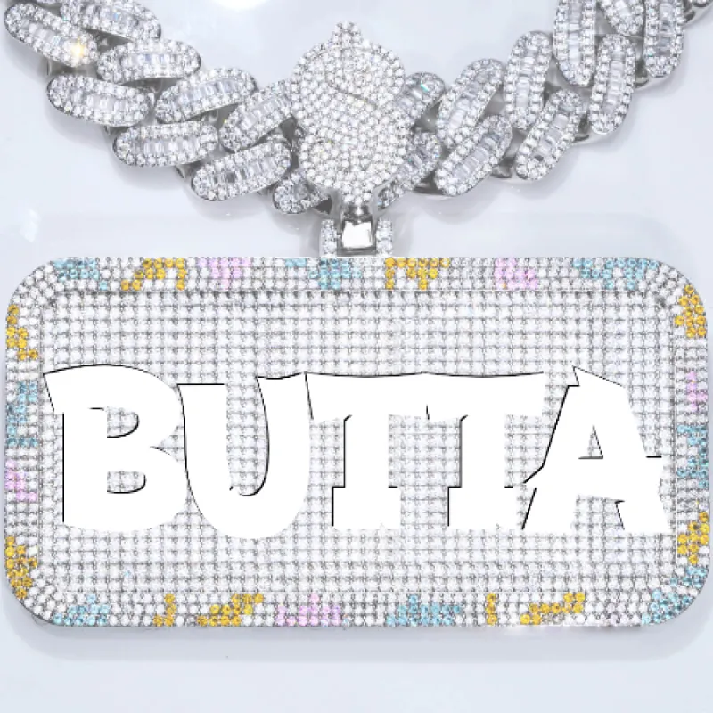 CUSTOM LETTER NECKLACE 3D COLORFUL SQUARE sold by The GUU Shop