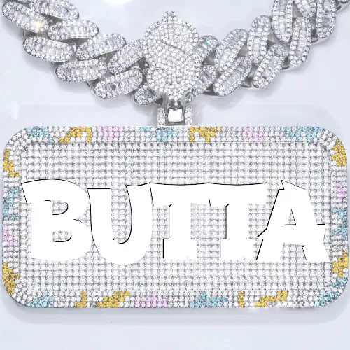 CUSTOM LETTER NECKLACE 3D COLORFUL SQUARE sold by The GUU Shop