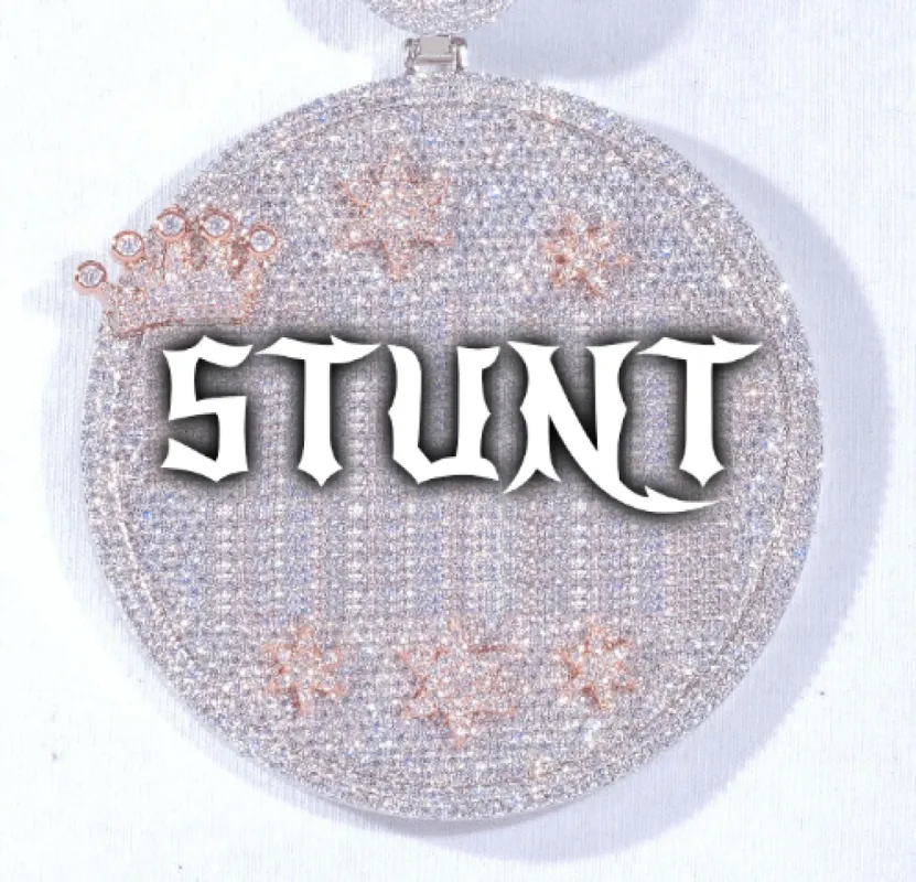 CUSTOM LETTER NECKLACE 3D BIG CROWN DISC made by The GUU Shop