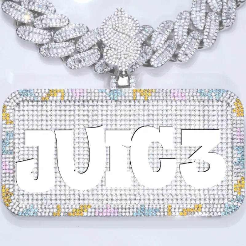 CUSTOM LETTER NECKLACE 3D COLORFUL SQUARE sold by The GUU Shop