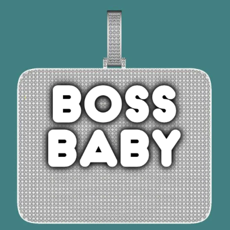 CUSTOM LETTER NECKLACE 3D BIG SQUARE sold by The GUU Shop