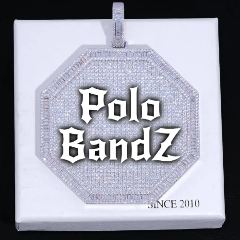 CUSTOM LETTER NECKLACE 3D BIG OCTAGON sold by The GUU Shop