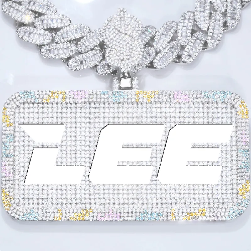 CUSTOM LETTER NECKLACE 3D COLORFUL SQUARE sold by The GUU Shop