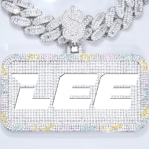 CUSTOM LETTER NECKLACE 3D COLORFUL SQUARE sold by The GUU Shop