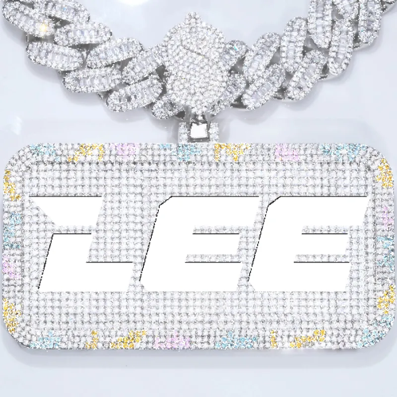 CUSTOM LETTER NECKLACE 3D COLORFUL SQUARE sold by The GUU Shop