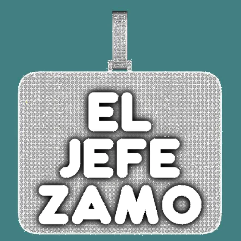 CUSTOM LETTER NECKLACE 3D BIG SQUARE sold by The GUU Shop