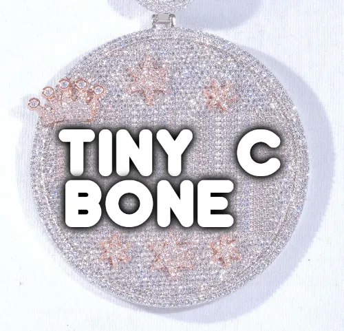 CUSTOM LETTER NECKLACE 3D BIG CROWN DISC sold by The GUU Shop