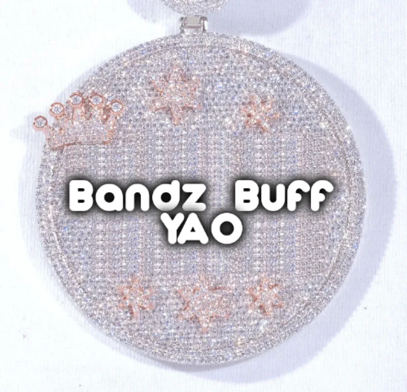 CUSTOM LETTER NECKLACE 3D BIG CROWN DISC sold by The GUU Shop