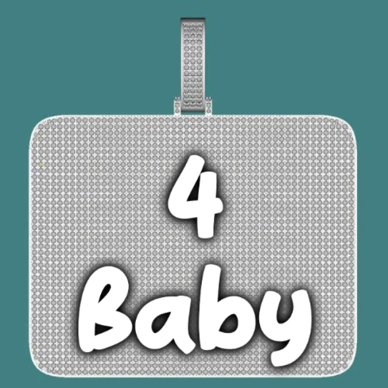 CUSTOM LETTER NECKLACE 3D BIG SQUARE sold by The GUU Shop