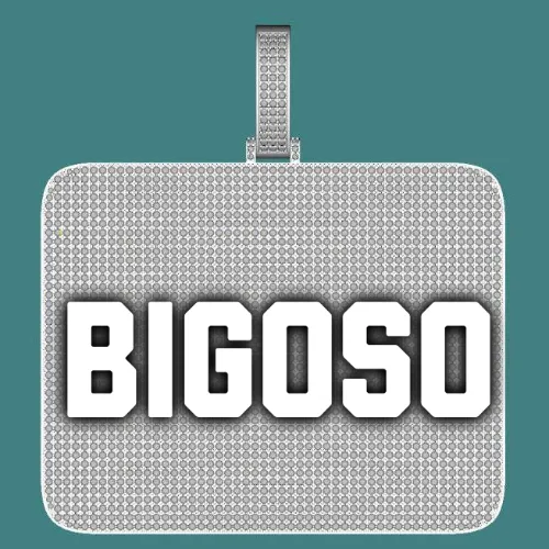 CUSTOM LETTER NECKLACE 3D BIG SQUARE sold by The GUU Shop