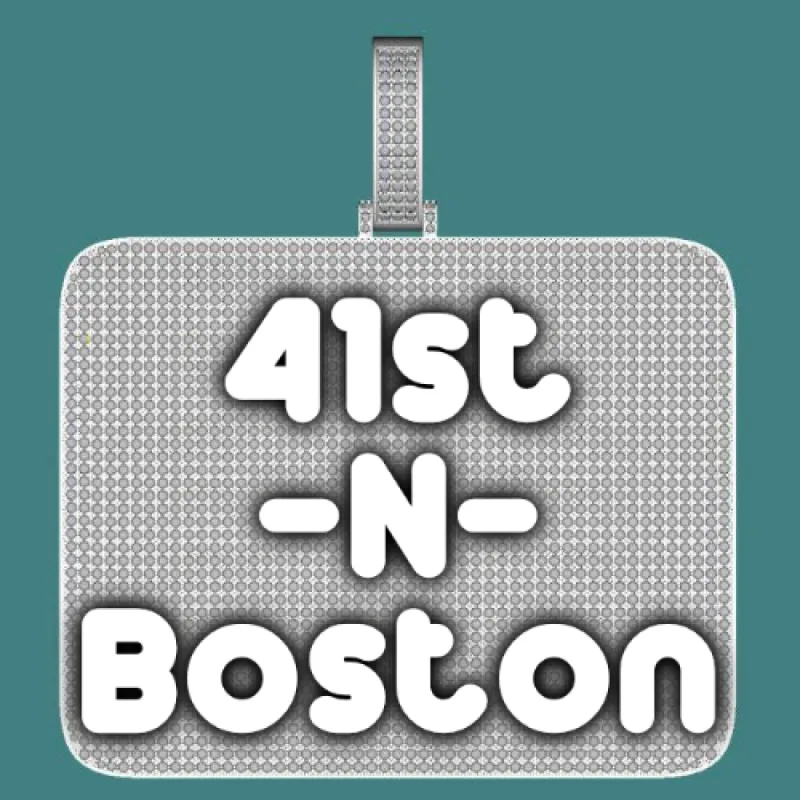 CUSTOM LETTER NECKLACE 3D BIG SQUARE sold by The GUU Shop