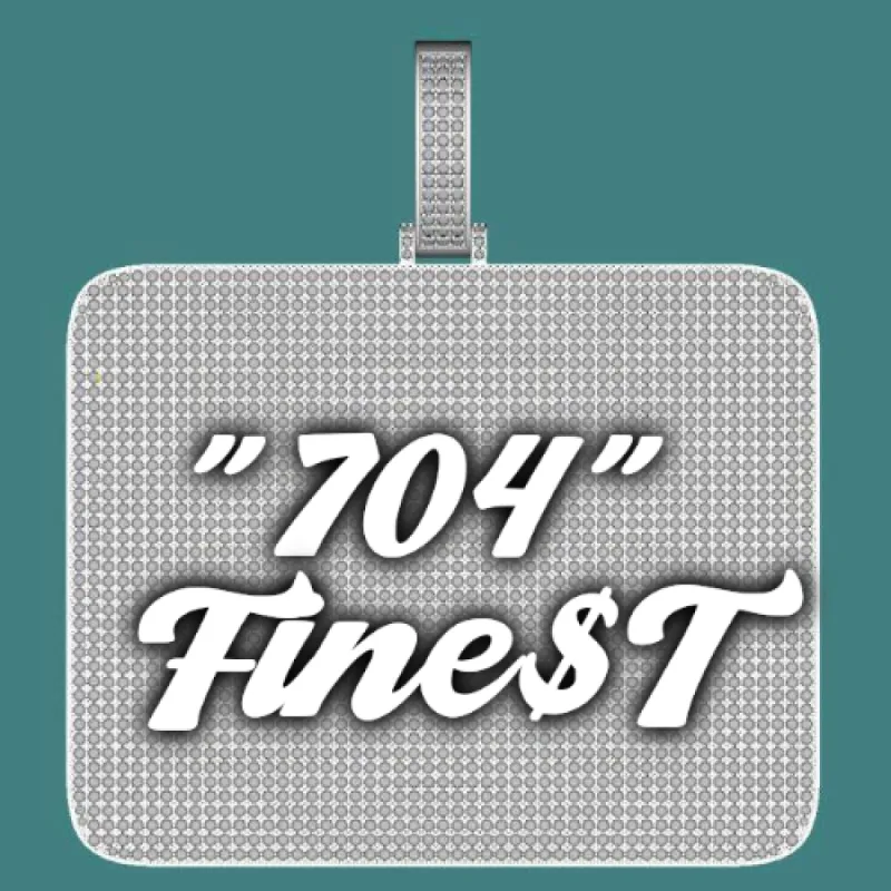 CUSTOM LETTER NECKLACE 3D BIG SQUARE sold by The GUU Shop