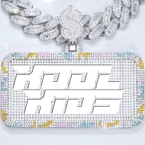 CUSTOM LETTER NECKLACE 3D COLORFUL SQUARE sold by The GUU Shop