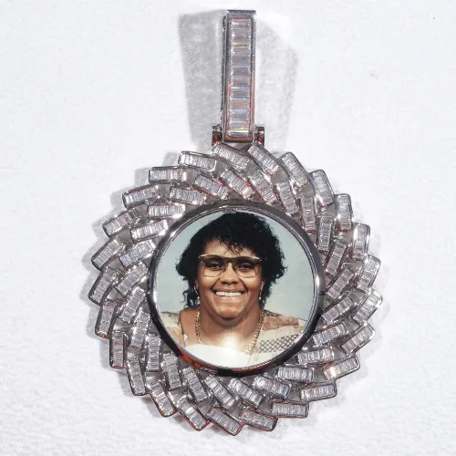 Large 3D Baguette Custom Picture Pendant sold by The GUU Shop