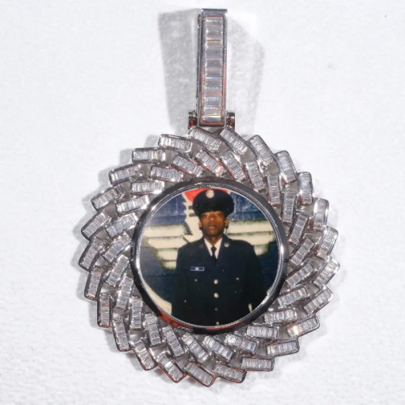 Large 3D Baguette Custom Picture Pendant sold by The GUU Shop