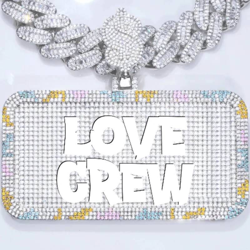 CUSTOM LETTER NECKLACE 3D COLORFUL SQUARE sold by The GUU Shop