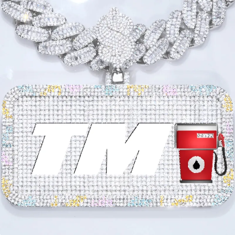 CUSTOM LETTER NECKLACE 3D COLORFUL SQUARE sold by The GUU Shop