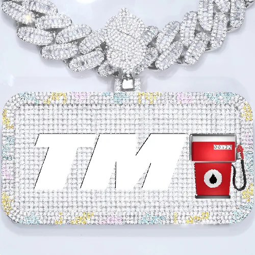 CUSTOM LETTER NECKLACE 3D COLORFUL SQUARE sold by The GUU Shop