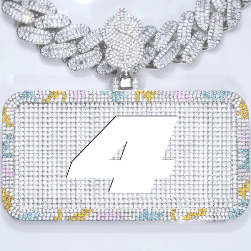 CUSTOM LETTER NECKLACE 3D COLORFUL SQUARE sold by The GUU Shop