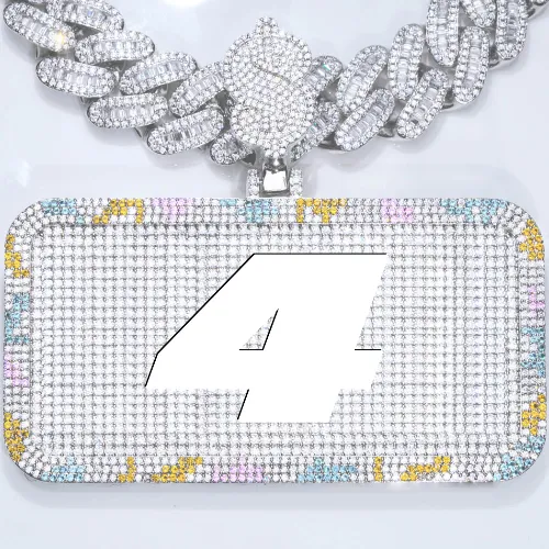 CUSTOM LETTER NECKLACE 3D COLORFUL SQUARE sold by The GUU Shop