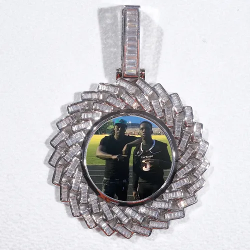 Large 3D Baguette Custom Picture Pendant sold by The GUU Shop