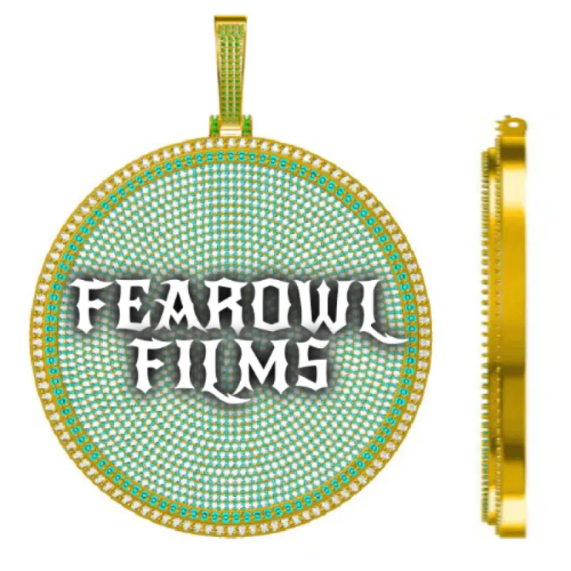 CUSTOM LETTER NECKLACE 3D BIG DISC sold by The GUU Shop