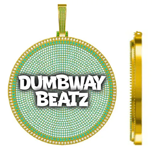 CUSTOM LETTER NECKLACE 3D BIG DISC sold by The GUU Shop