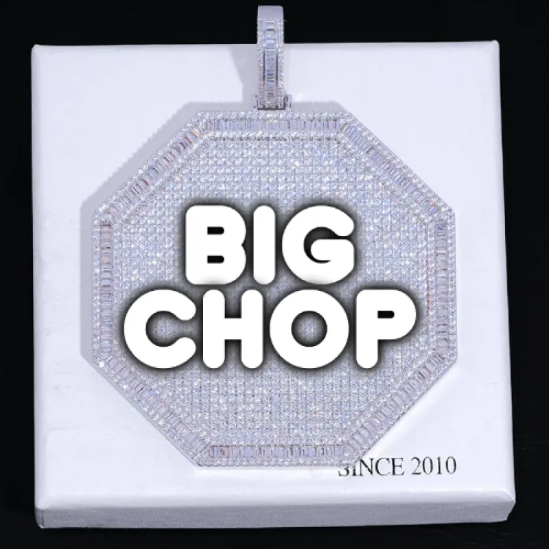 CUSTOM LETTER NECKLACE 3D BIG OCTAGON sold by The GUU Shop