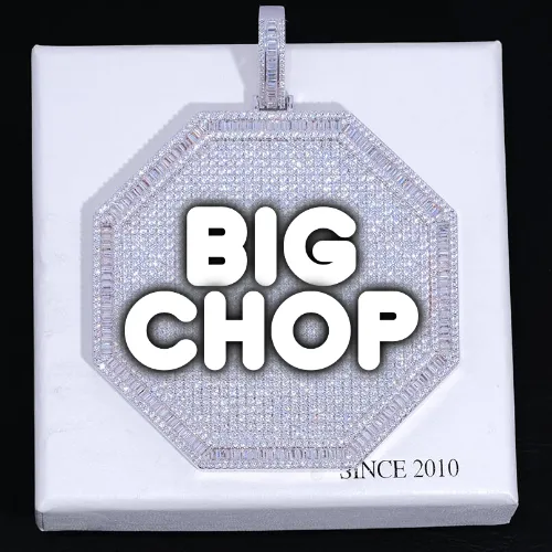 CUSTOM LETTER NECKLACE 3D BIG OCTAGON sold by The GUU Shop