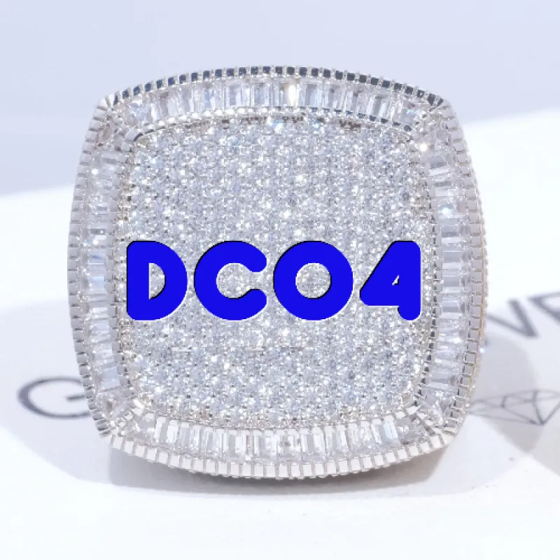 CUSTOM LETTER 3D ICED RING sold by The GUU Shop