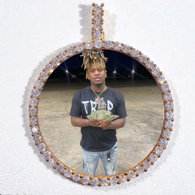 LARGE 3D CIRCLE CUSTOM PICTURE PENDANT sold by The GUU Shop