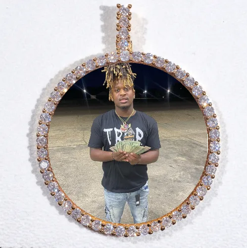 LARGE 3D CIRCLE CUSTOM PICTURE PENDANT sold by The GUU Shop