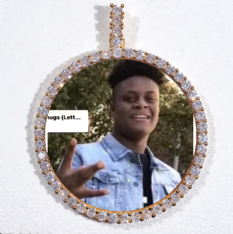 LARGE 3D CIRCLE CUSTOM PICTURE PENDANT sold by The GUU Shop