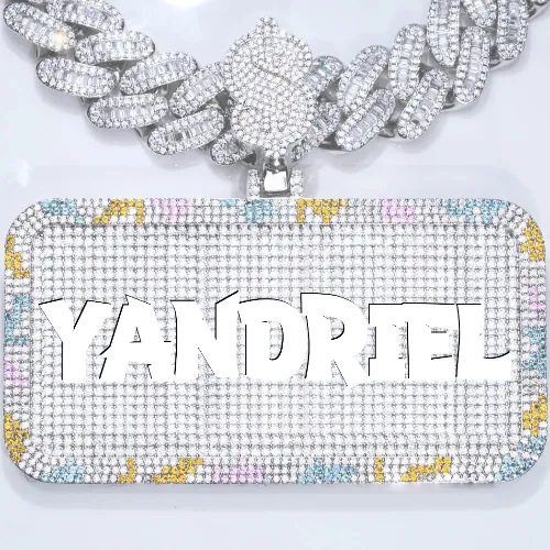 CUSTOM LETTER NECKLACE 3D COLORFUL SQUARE sold by The GUU Shop