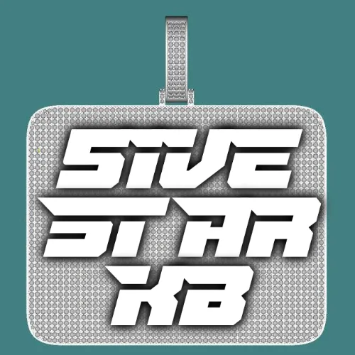 CUSTOM LETTER NECKLACE 3D BIG SQUARE sold by The GUU Shop