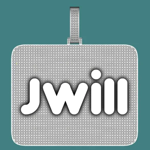 CUSTOM LETTER NECKLACE 3D BIG SQUARE sold by The GUU Shop