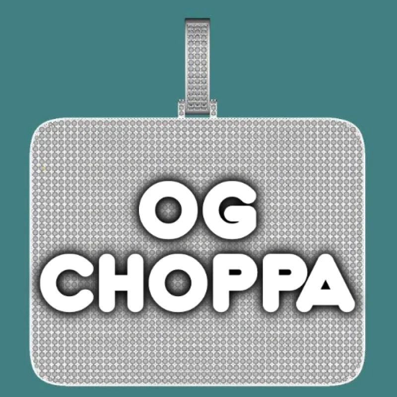 CUSTOM LETTER NECKLACE 3D BIG SQUARE sold by The GUU Shop