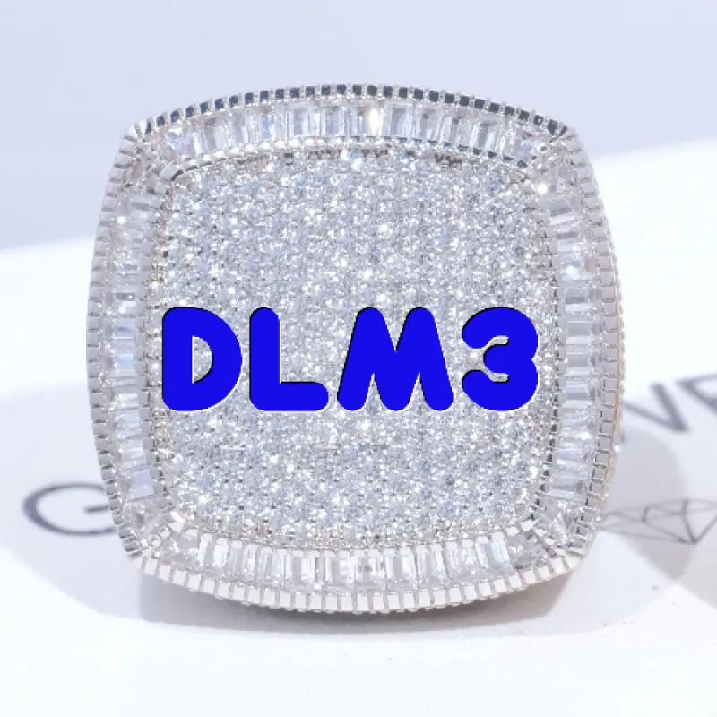 CUSTOM LETTER 3D ICED RING sold by The GUU Shop