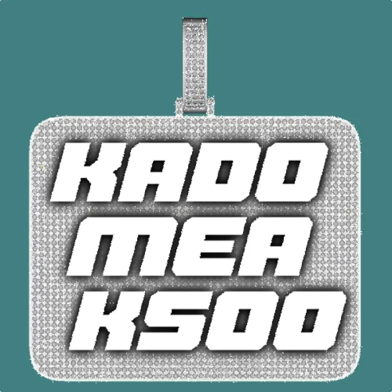 CUSTOM LETTER NECKLACE 3D BIG SQUARE made by The GUU Shop