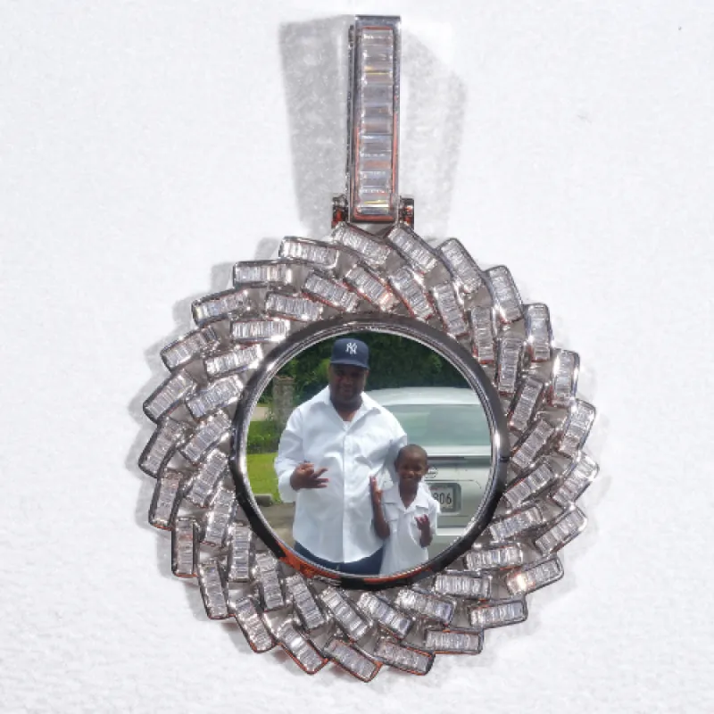 Large 3D Baguette Custom Picture Pendant sold by The GUU Shop