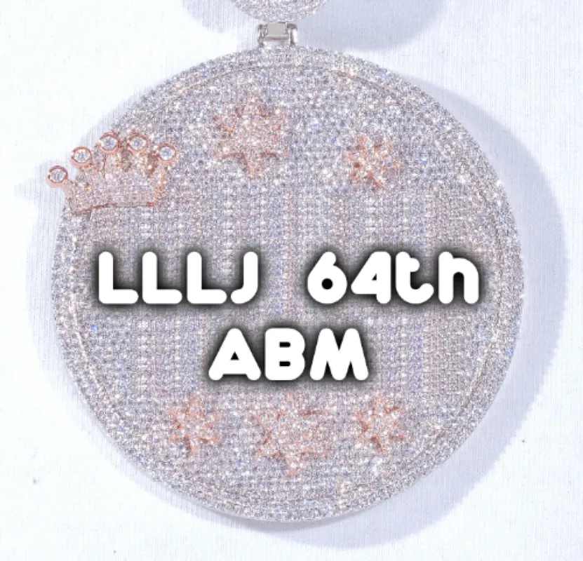 CUSTOM LETTER NECKLACE 3D BIG CROWN DISC sold by The GUU Shop