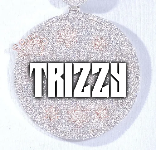 CUSTOM LETTER NECKLACE 3D BIG CROWN DISC sold by The GUU Shop