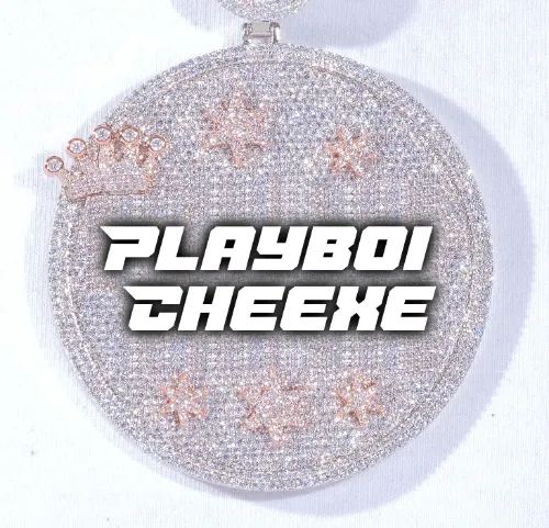 CUSTOM LETTER NECKLACE 3D BIG CROWN DISC sold by The GUU Shop