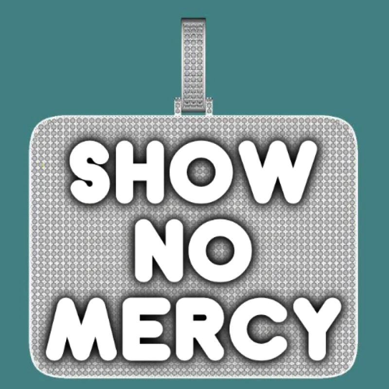 CUSTOM LETTER NECKLACE 3D BIG SQUARE sold by The GUU Shop