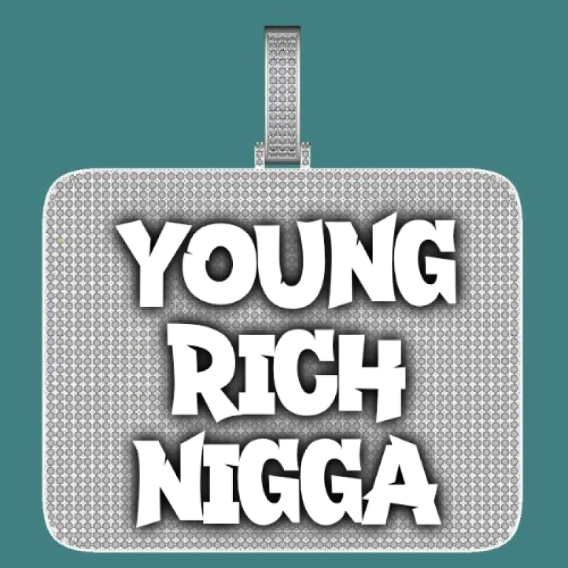 CUSTOM LETTER NECKLACE 3D BIG SQUARE sold by The GUU Shop