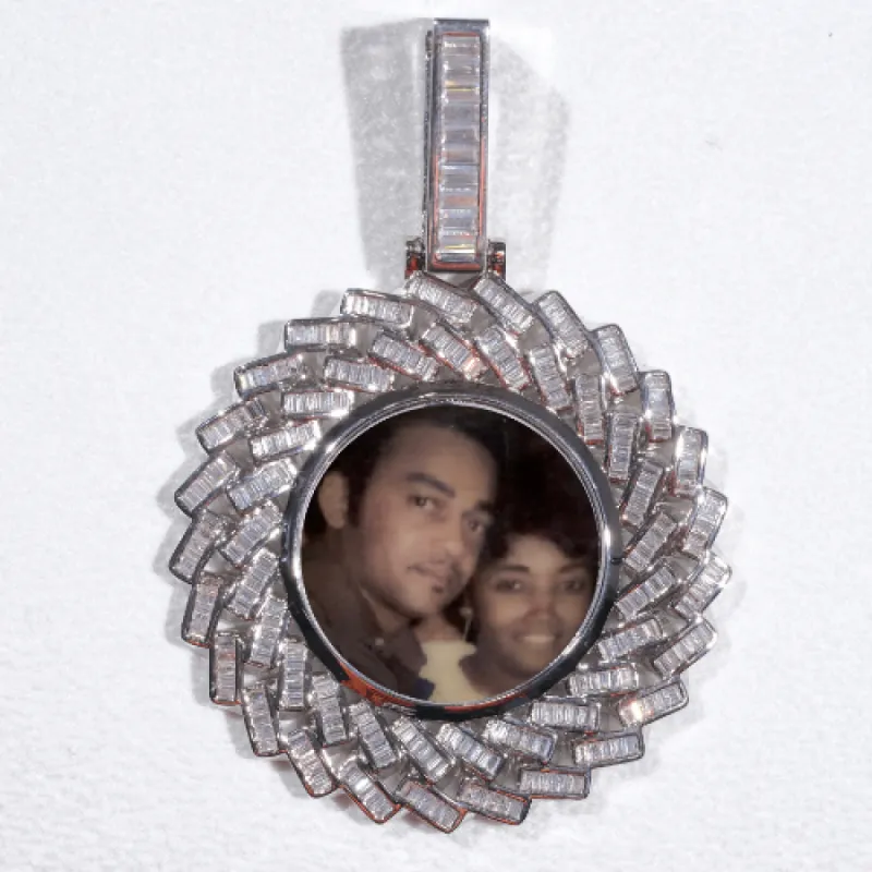 Large 3D Baguette Custom Picture Pendant sold by The GUU Shop