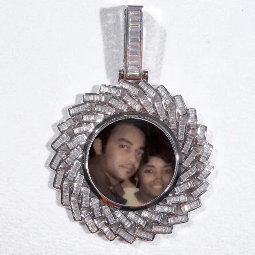 Large 3D Baguette Custom Picture Pendant sold by The GUU Shop